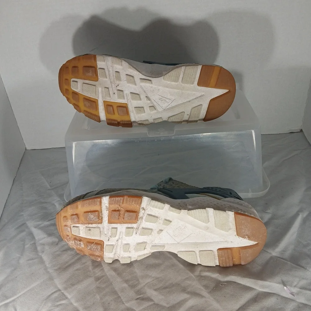 Nike Air Huarache Youth GS Shoes Light Blue Leopard‎ Print Sneakers Size 7Y